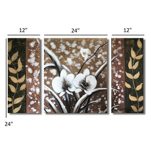 Handmade Group Oil Painting on Stretched Canvas of flowers