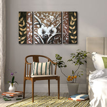 Handmade Group Oil Painting on Stretched Canvas of flowers