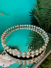 Tray Metal Circular Pearl in Gold/Silver with Mirrored Glass Base