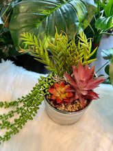 Flowers Artificial Plant Colored in a Silver Pot