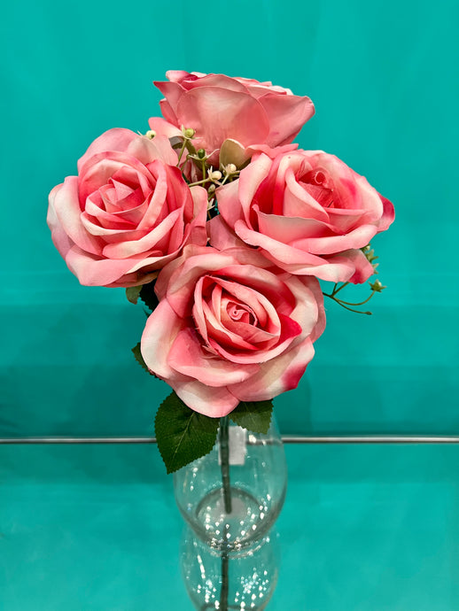 Flowers Bouquet of Velvet Flower Bunch in PINK Colour With Stem
