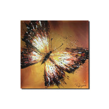 Handmade Oil Painting on Stretched Canvas of a Butterfly
