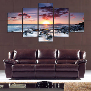 High Quality Art Print of Sea View on Stretched Canvas in Group
