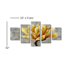 High Quality Art Print on Stretched Canvas of a Big Gold Yellow Flower in Group